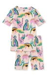 Tea Collection Kids'  In Your Dreams Pajama Set In Brazilian Animal Friends