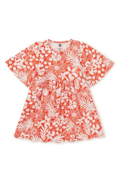 Tea Collection Kids'  Kaftan Dress 2.0 In Tropical Foliage