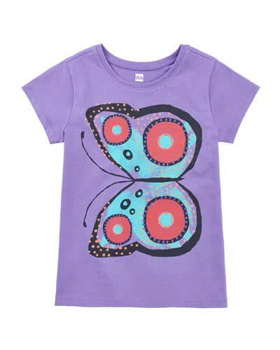 Tea Collection Kenyan Butterfly Graphic Tee In Purple
