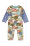 Tea Collection Layered Button-up Baby Romper
