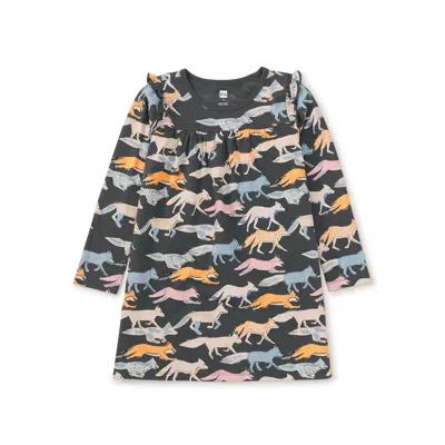 Tea Collection Kids' Long Sleeve Mighty Mini Dress In Gray