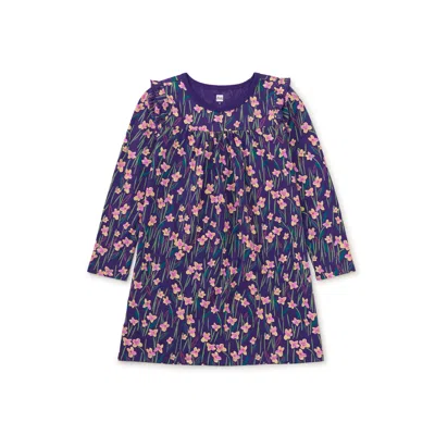 Tea Collection Kids' Long Sleeve Mighty Mini Dress In Purple