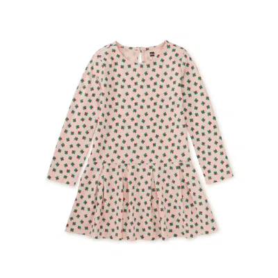 Tea Collection Kids' Long Sleeve Pleated Skater Dre In Neutral
