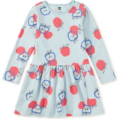 Tea Collection Kids'  Long Sleeve Pocket Dress In Blue