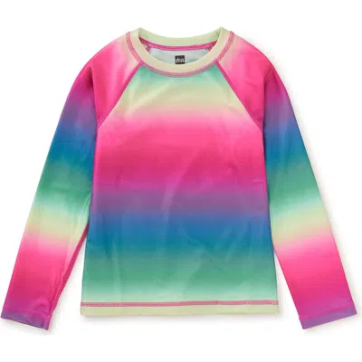 Tea Collection Kids'  Long Sleeve Rash Guard In Rio De Janeiro Rainbow