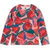 Tea Collection Kids'  Long Sleeve Rash Guard In Wiggly Watermelons
