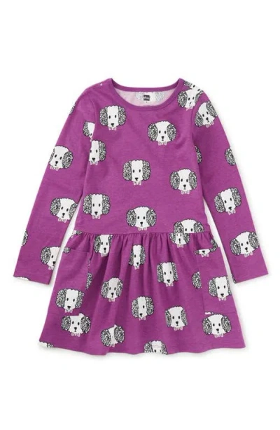 Tea Collection Kids'  Long Sleeved Pocket Dress In Multi