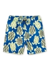 Tea Collection Kids'  Mid-length Swim Trunks 2.0 In Tiled Turtles