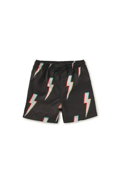 Tea Collection Babies'  Mid-length Swim Trunks In Black