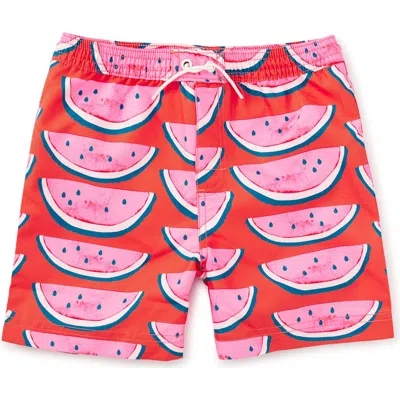 Tea Collection Kids'  Mid-length Swim Trunks In Multi