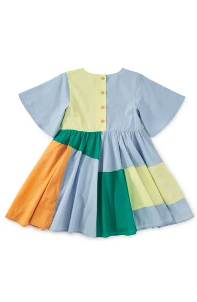 Tea Collection Kids'  New Patchwork Dress In Blue