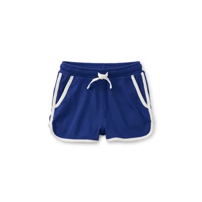 Tea Collection Kids' Piped Gym Shorts In Blue