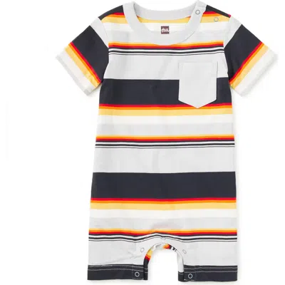 Tea Collection Pocket Shortie Baby Romper In Multi