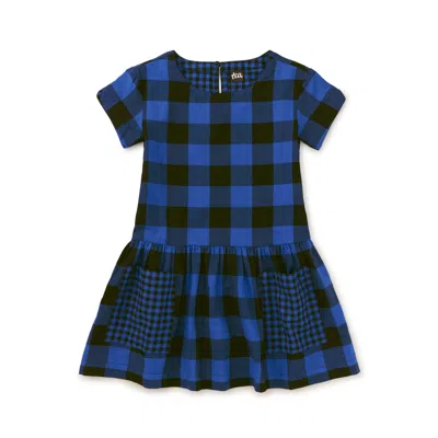 Tea Collection Kids' Pocketful Of Fun Dress In Blue