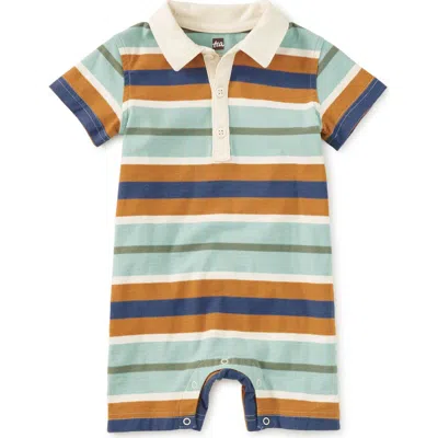 Tea Collection Polo Baby Romper In Multi