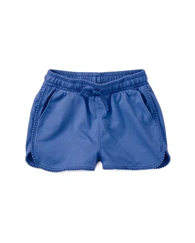 Tea Collection Pom Pom Gym Short In Blue