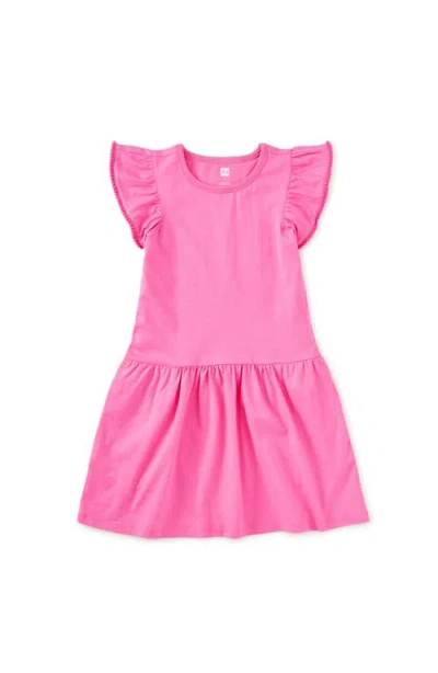 Tea Collection Kids'  Pom-pom Flutter Dress In Pink
