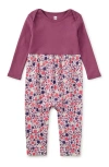 Tea Collection Print Mix Baby Romper In Purple