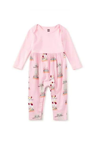 Tea Collection Print Mix Baby Romper In Pink