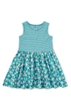 Tea Collection Kids'  Print Mix Tank Skirted Dress In Orange