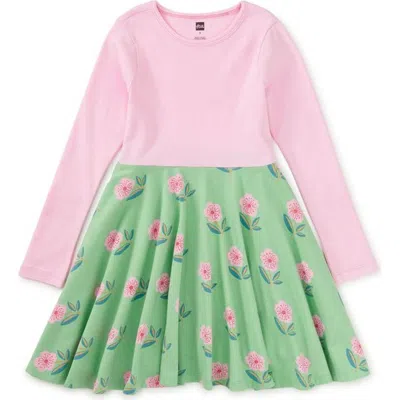 Tea Collection Kids'  Print Mix Twirl Dress Fall In Multi