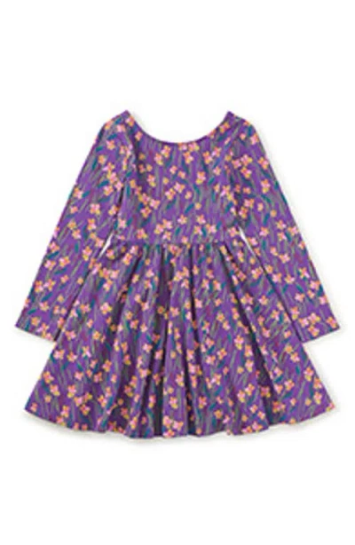 Tea Collection Kids'  Printed Ballet Dress In Purple