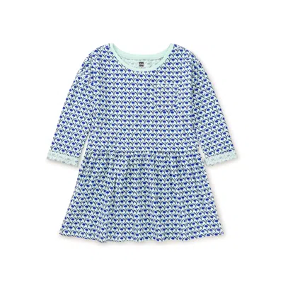 Tea Collection Kids' Printed Pocket Play Dress In Blue