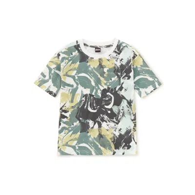 Tea Collection Kids' Printed Ribbed Easy Fit Tee In Multi