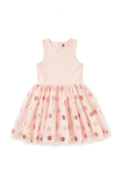 Tea Collection Kids'  Printed Tulle Ballet Dress In Pink