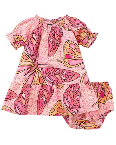Tea Collection Kids' Puff Sleeve Baby Dress In Pink