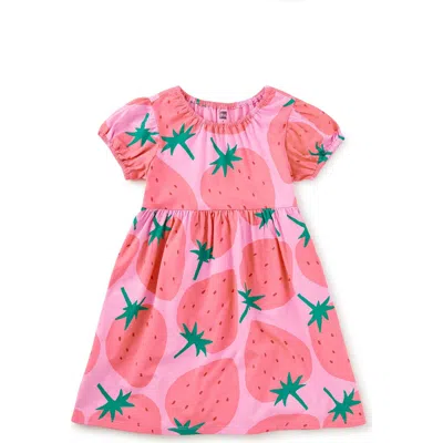Tea Collection Kids'  Puff Sleeve Empire Dress In Pink