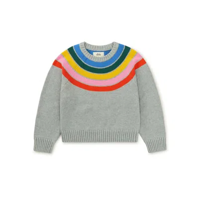 Tea Collection Kids' Rainbow Sweater In Gray
