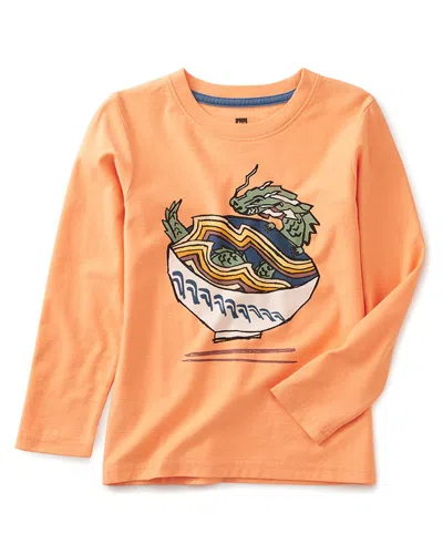 Tea Collection Ramen Dragon Graphic T-shirt In Orange