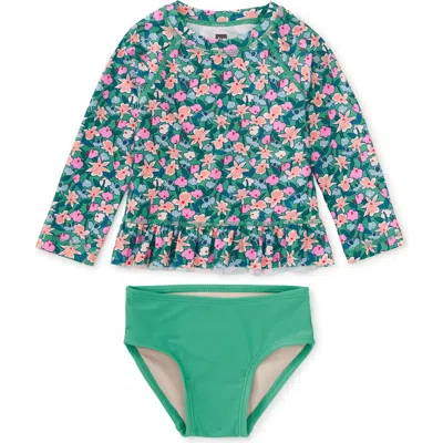 Tea Collection Rash Guard Baby Swim Set 2.0 In Orchid Ditsy