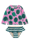 Tea Collection Rash Guard Baby Swim Set In Tiled Turtles