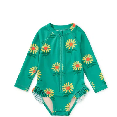 Tea Collection Rash Guard Baby Swimsuit In Brown