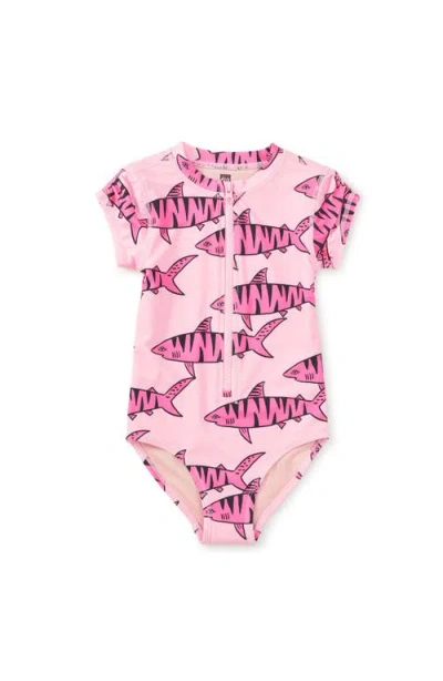 Tea Collection Kids'  Rash Guard One-piece Swimsuit In Multi