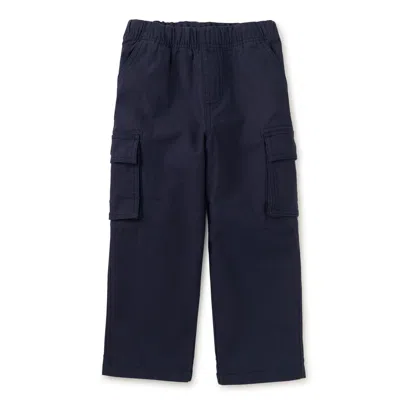 Tea Collection Kids' Relaxed Twill Cargo Pants In Blue