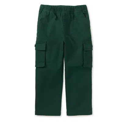 Tea Collection Kids' Relaxed Twill Cargo Pants In Green