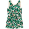 Tea Collection Kids'  Reversible Wrap Romper In Jungle Botanical