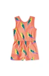 Tea Collection Kids'  Reversible Wrap Romper In Orange