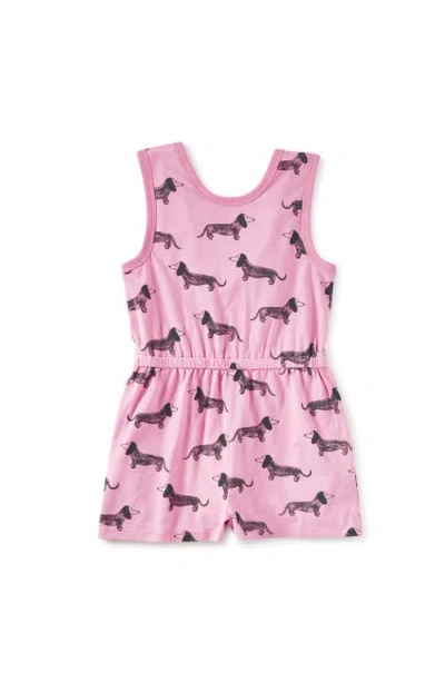 Tea Collection Kids'  Reversible Wrap Romper In Pink
