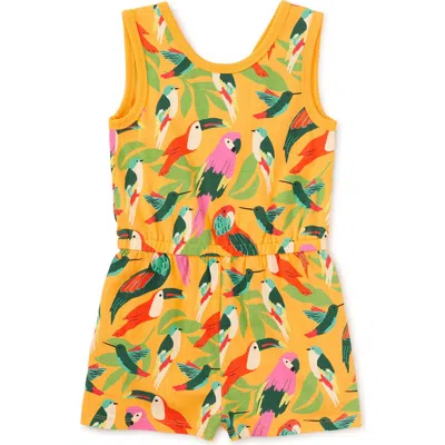 Tea Collection Kids'  Reversible Wrap Romper In Wild Birds