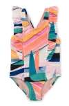 Tea Collection Ruffle One-piece Swimsuit