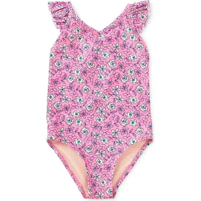 Tea Collection Kids'  Ruffle One-piece Swimsuit In Multi