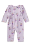 Tea Collection Ruffle Shoulder Baby Romper In Multi