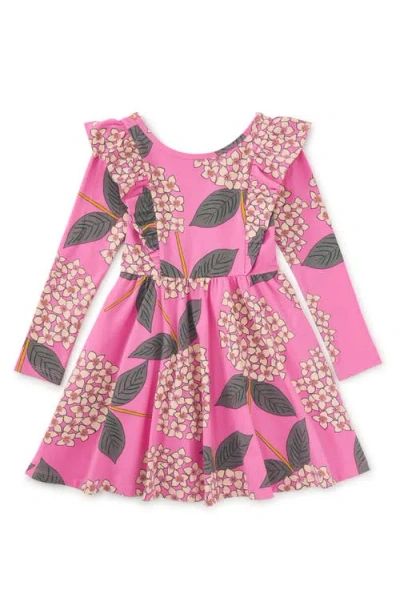 Tea Collection Kids'  Ruffle Shoulder Ballet Dress In Pink