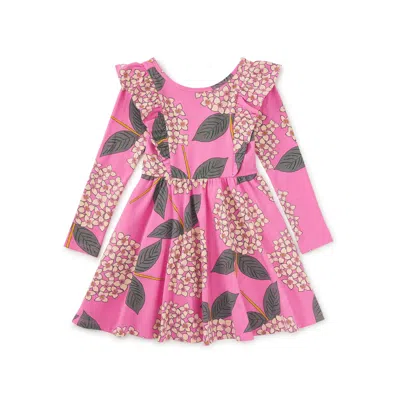 Tea Collection Kids'  Ruffle Shoulder Ballet Dress In Pink