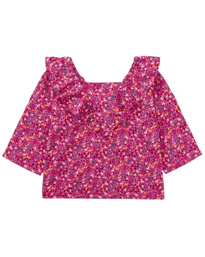 Tea Collection Ruffle Top In Pink