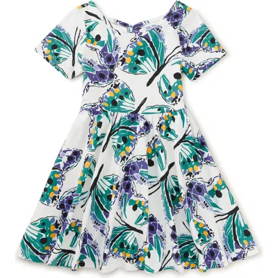 Tea Collection Kids'  Short Sleeve Ballet Dress In Carnival Butterfly